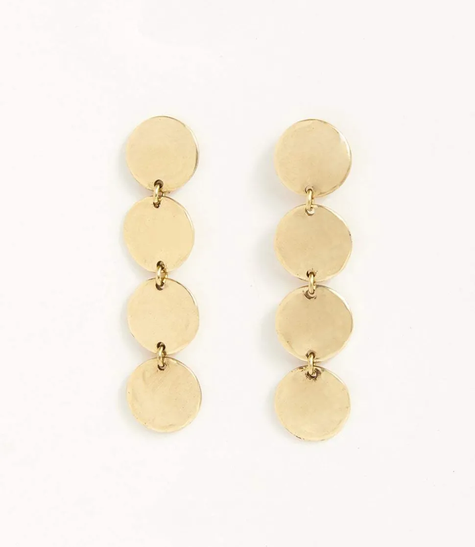 Gold Disc Earrings