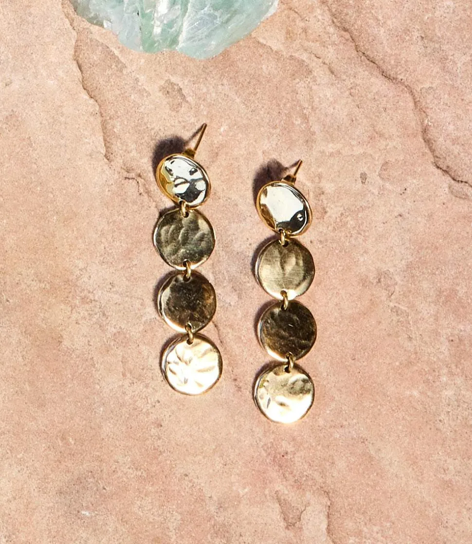 Gold Disc Earrings