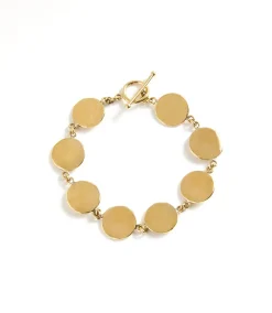 Gold Disc Station Bracelet
