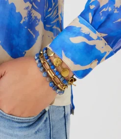 Gold Disc Station Bracelet