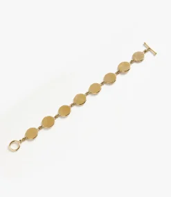 Gold Disc Station Bracelet