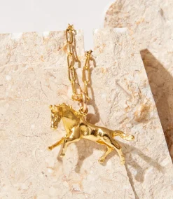 Gold Horse Necklace