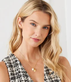 Gold Plated Shell And Pearl Necklace