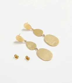Gold Three Drop Earrings
