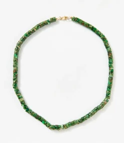 Green Jasper Beaded Necklace