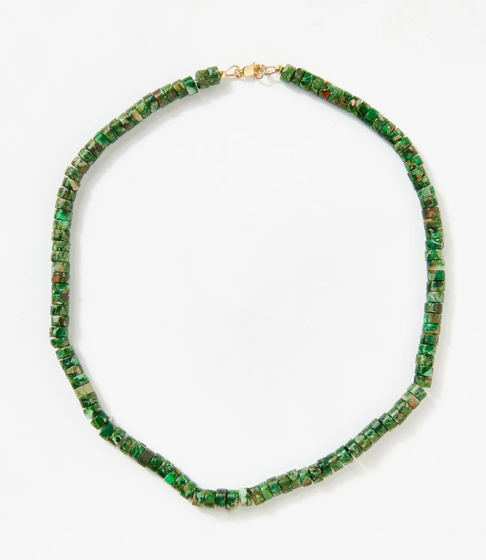 Green Jasper Beaded Necklace