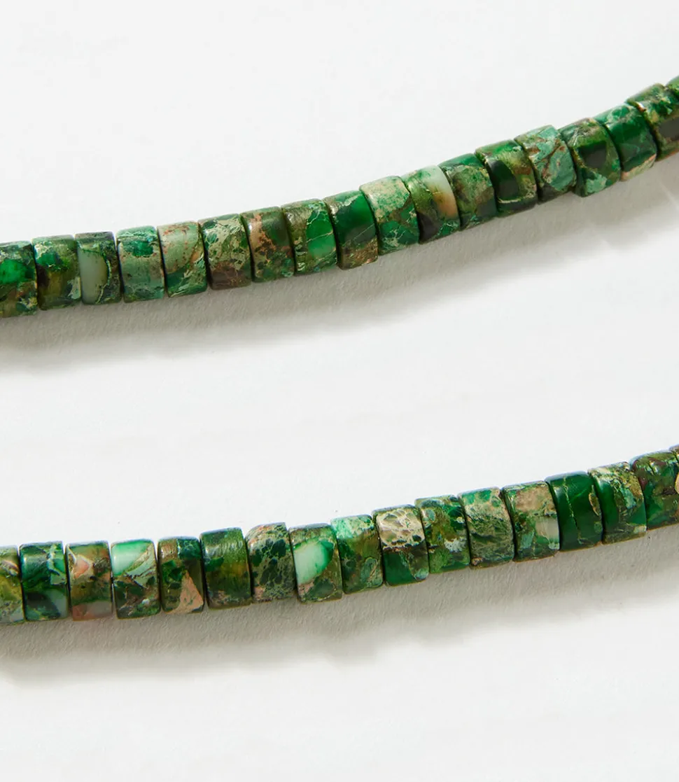 Green Jasper Beaded Necklace