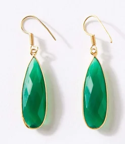 Green Onyx Quartz Earrings