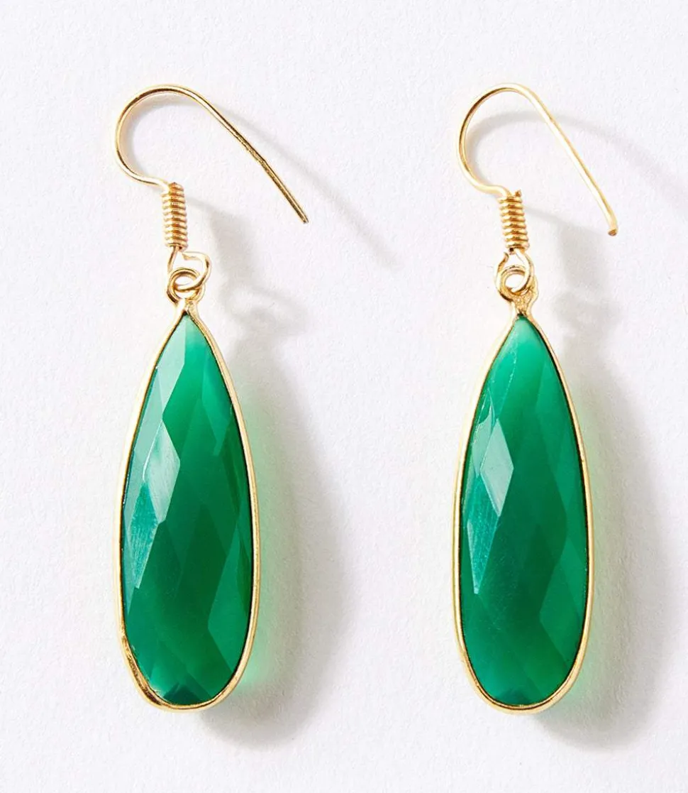 Green Onyx Quartz Earrings