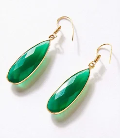 Green Onyx Quartz Earrings