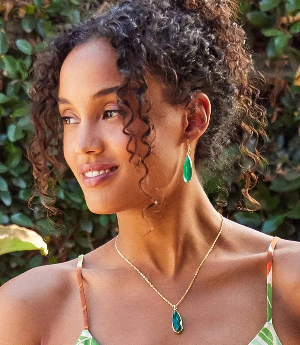 Green Onyx Quartz Earrings