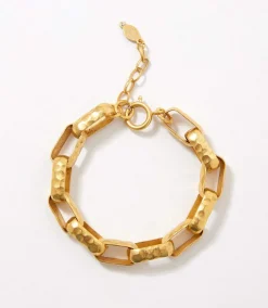 Hammered Chain Link Bracelet