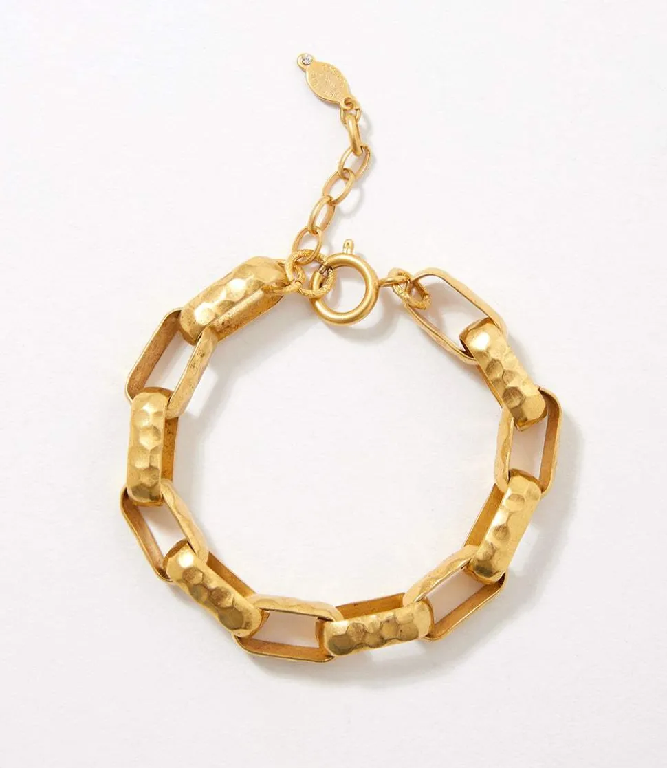 Hammered Chain Link Bracelet