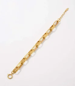 Hammered Chain Link Bracelet