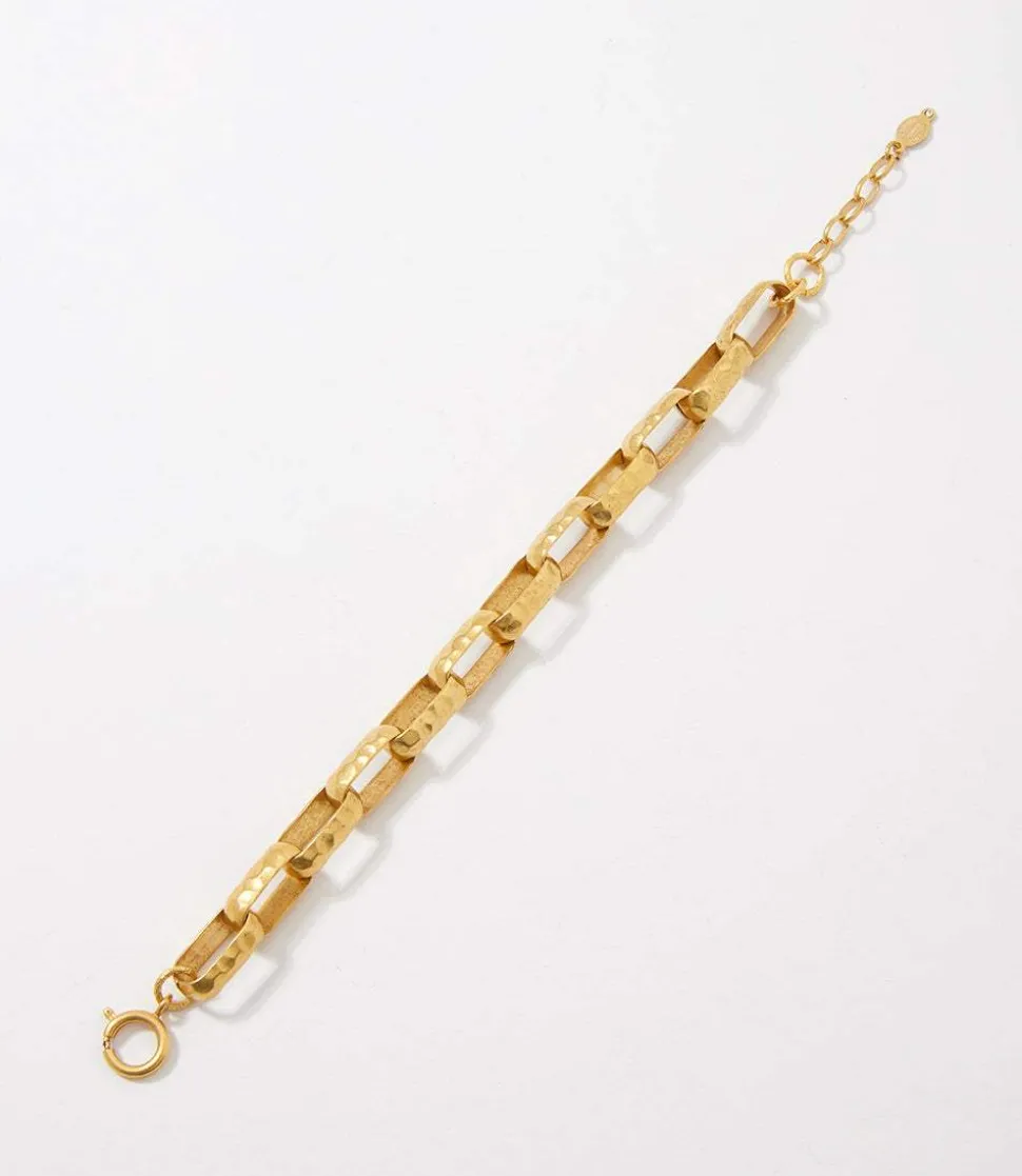 Hammered Chain Link Bracelet