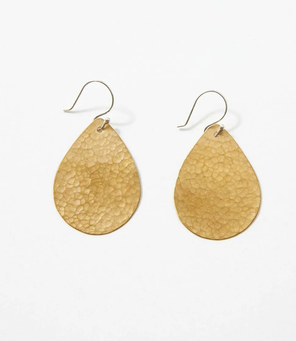 Hammered Teardrop Earrings