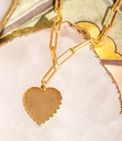 Heart Disc Necklace