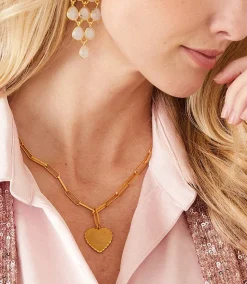 Heart Disc Necklace