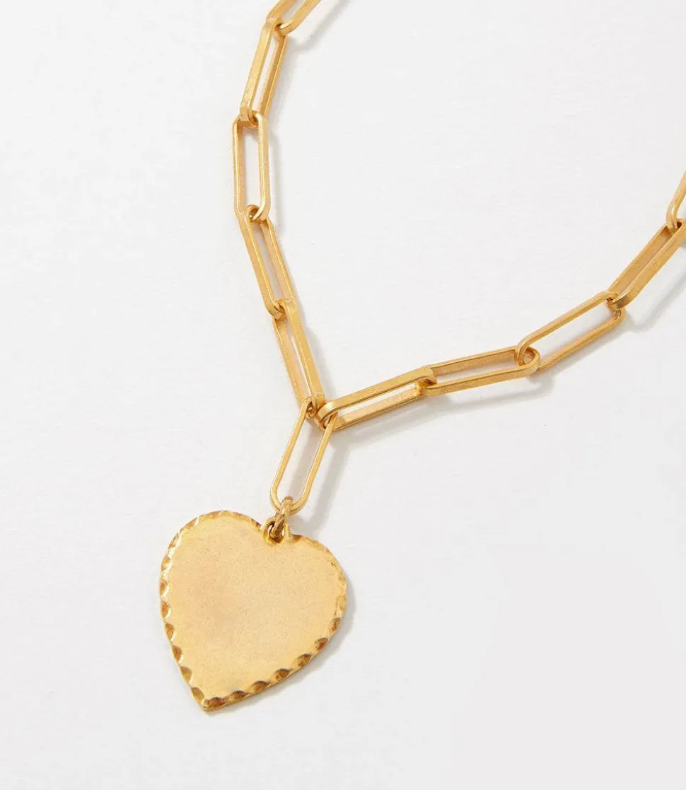 Heart Disc Necklace