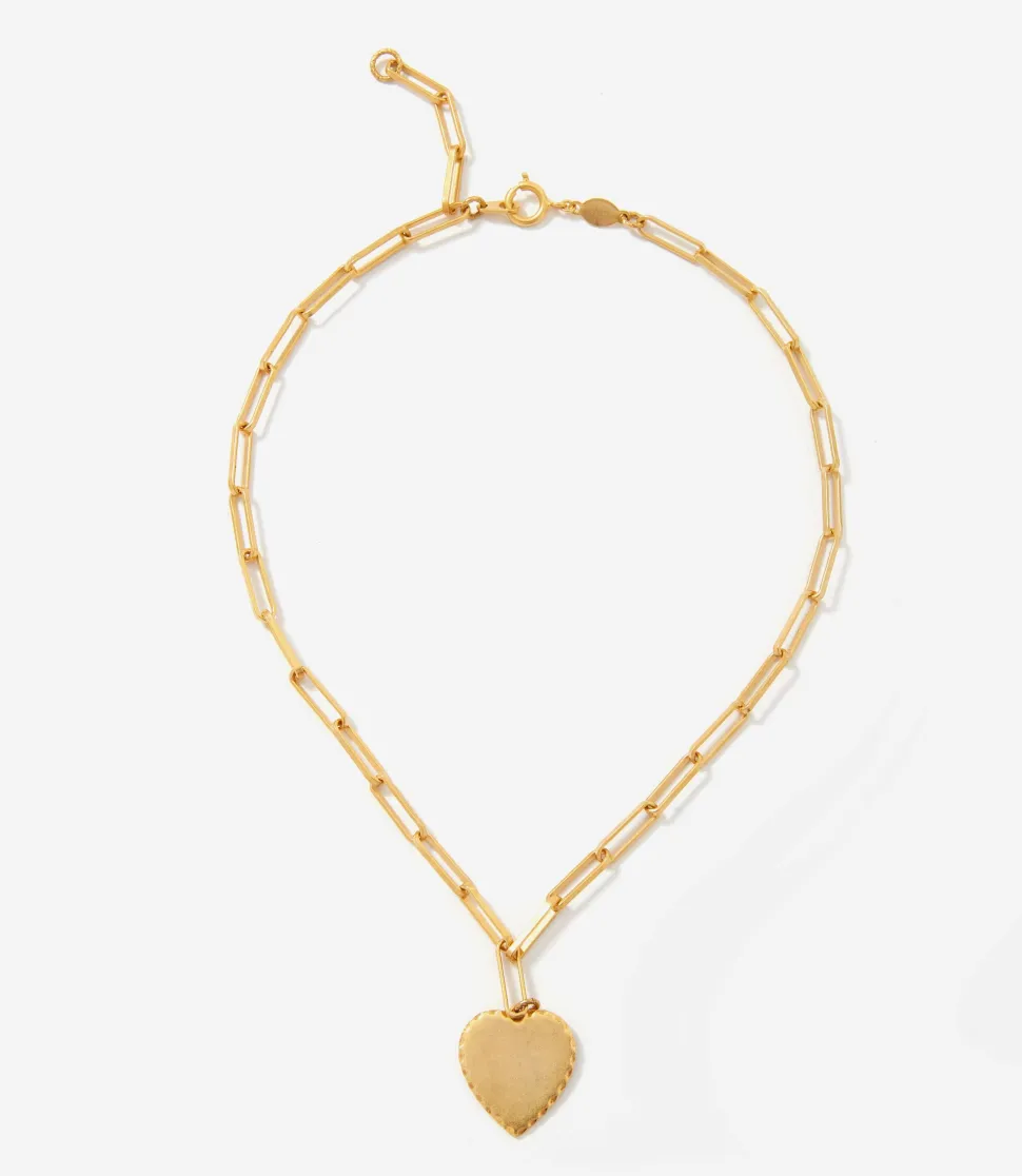 Heart Disc Necklace