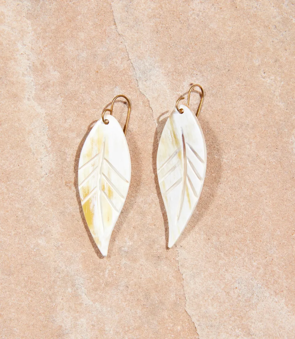 Horn Leaf Earrings