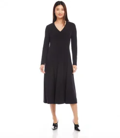 Kate V-Neck Midi Travel Dress