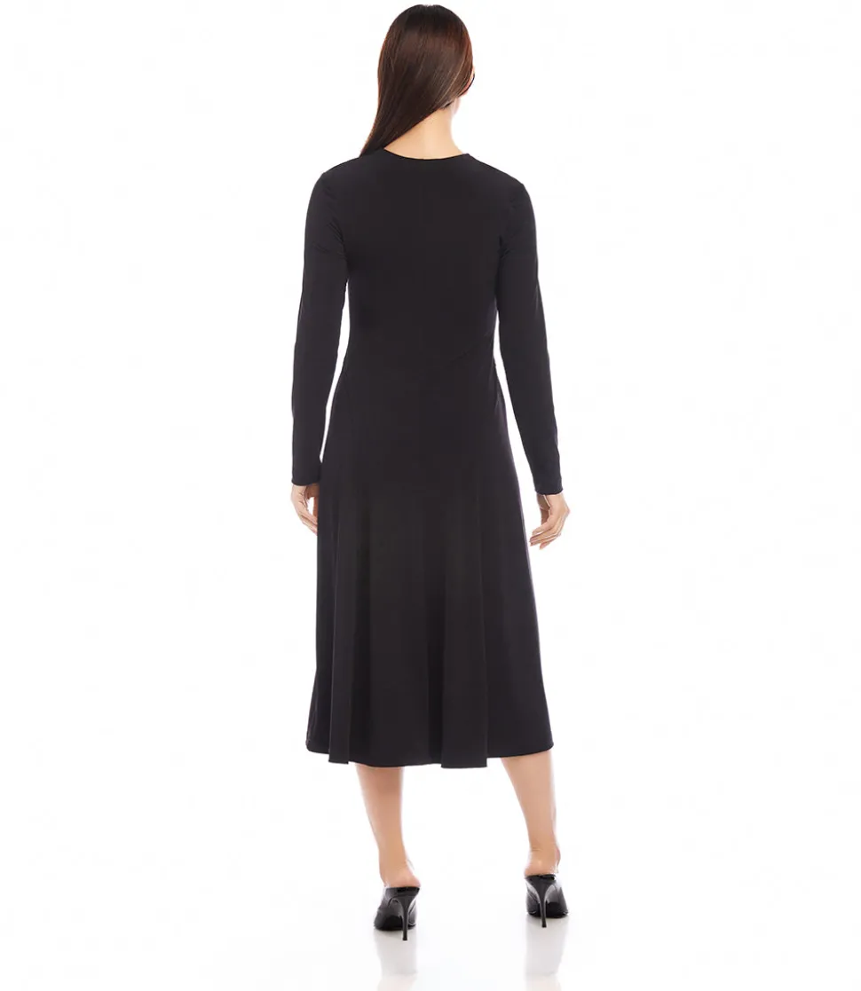 Kate V-Neck Midi Travel Dress
