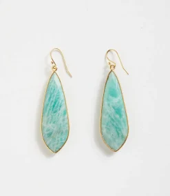 Large Natural Gemstone Earrings