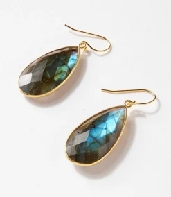 Large Natural Gemstone Earrings