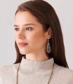 Large Natural Gemstone Earrings