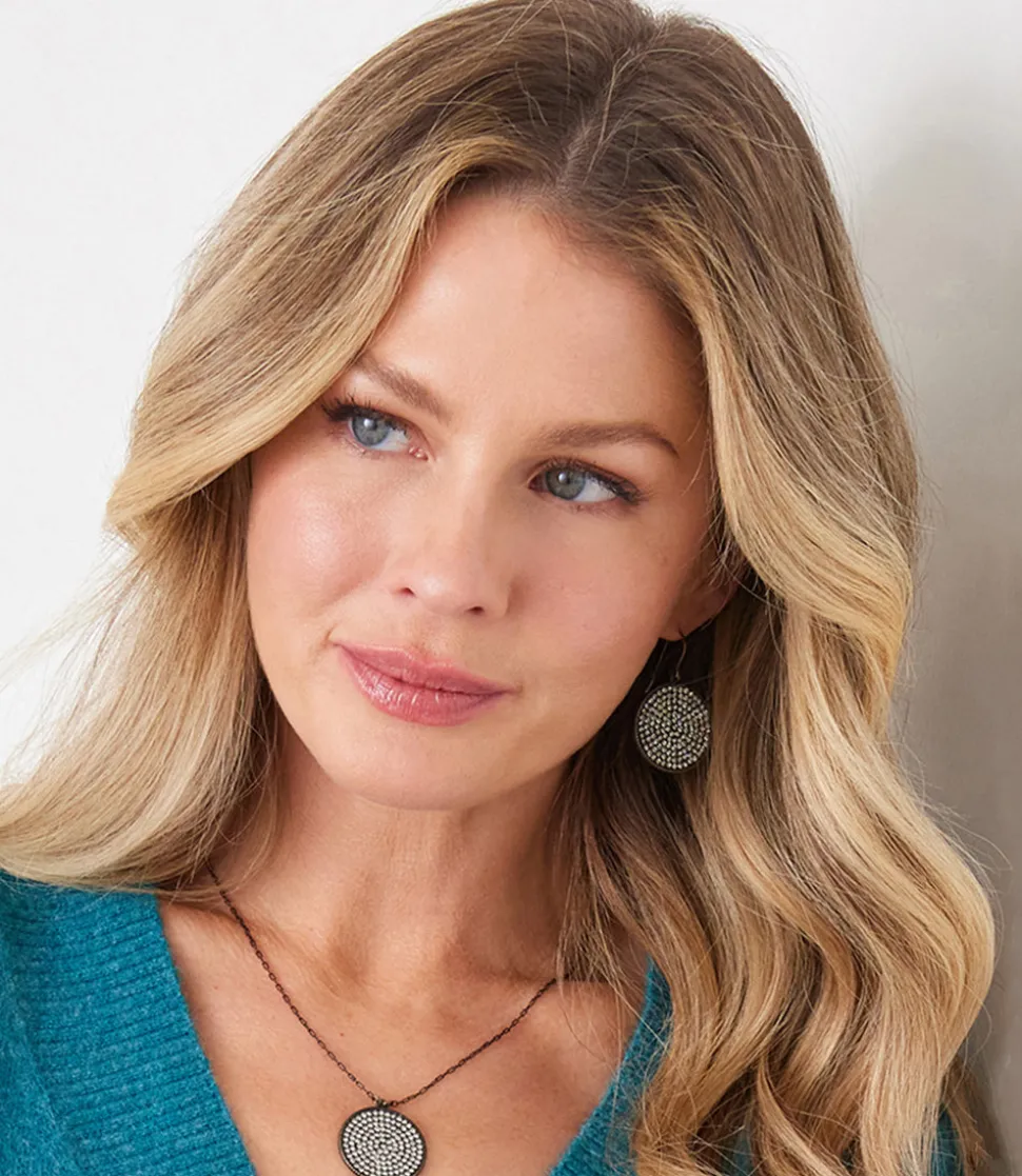 Large Pavé Disc Necklace