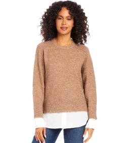 Layered Crewneck Sweater