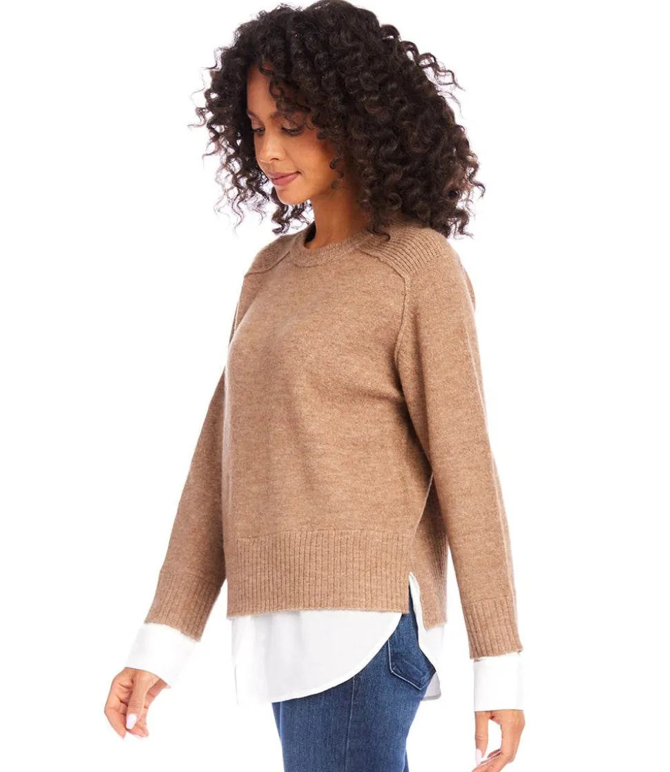 Layered Crewneck Sweater