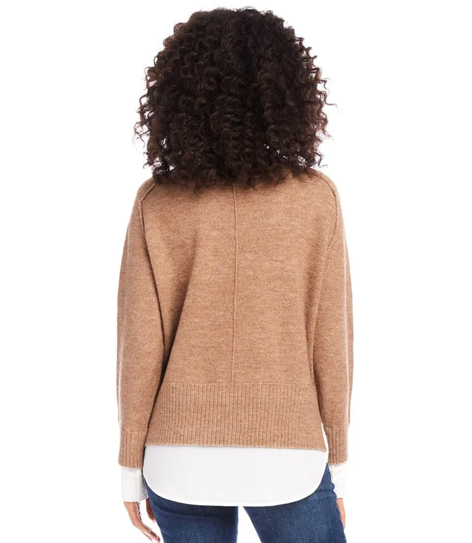Layered Crewneck Sweater
