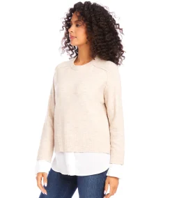 Layered Crewneck Sweater