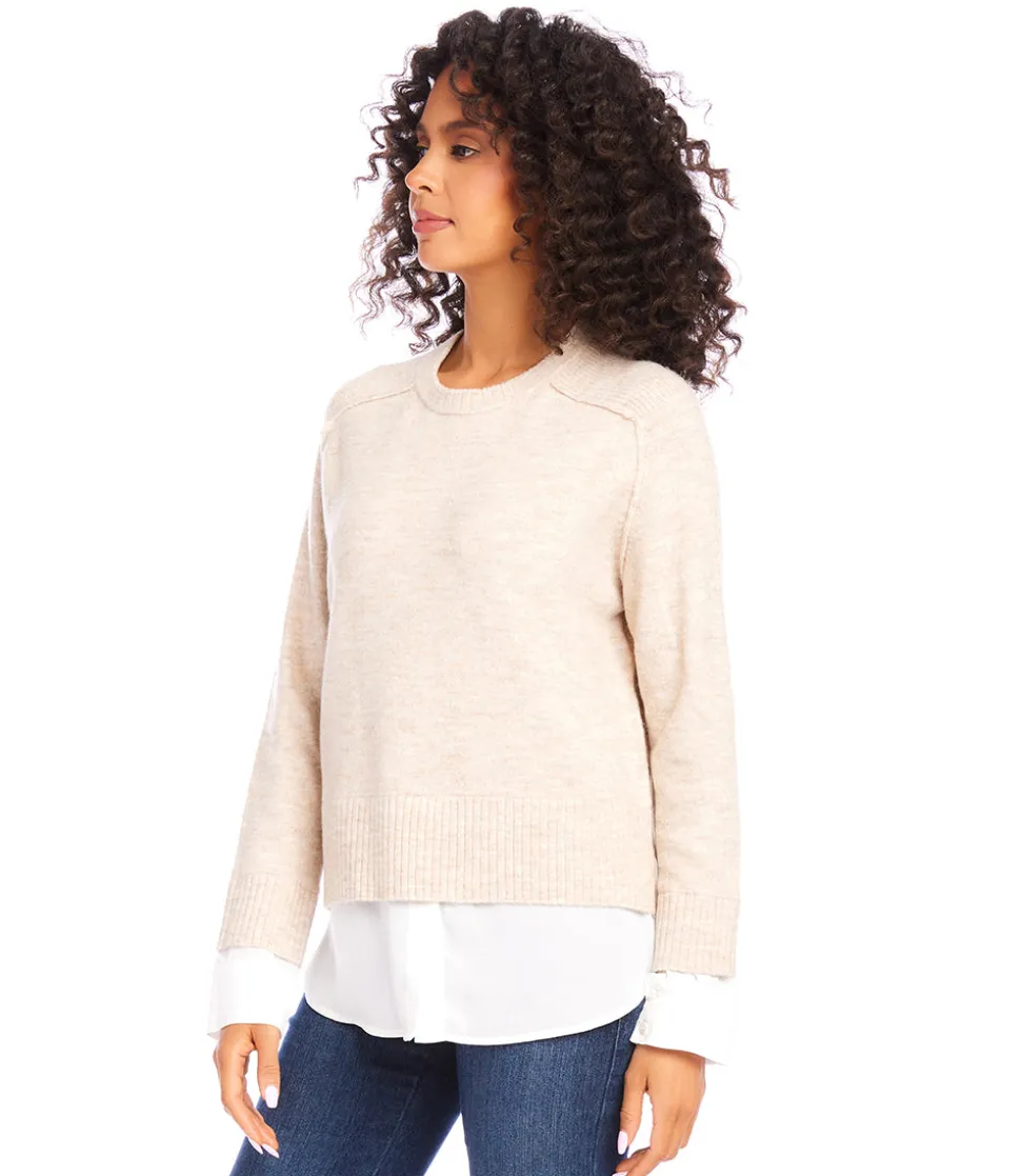 Layered Crewneck Sweater