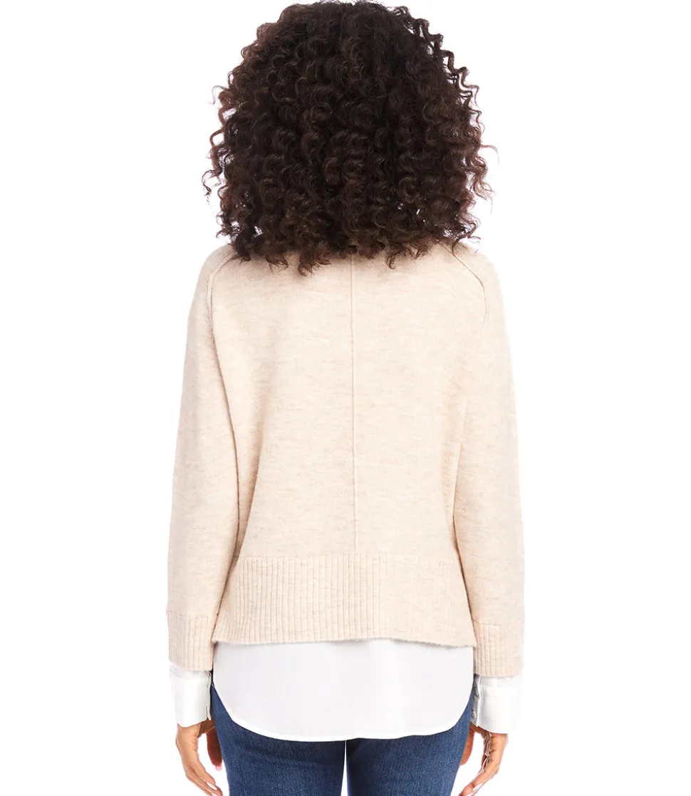 Layered Crewneck Sweater