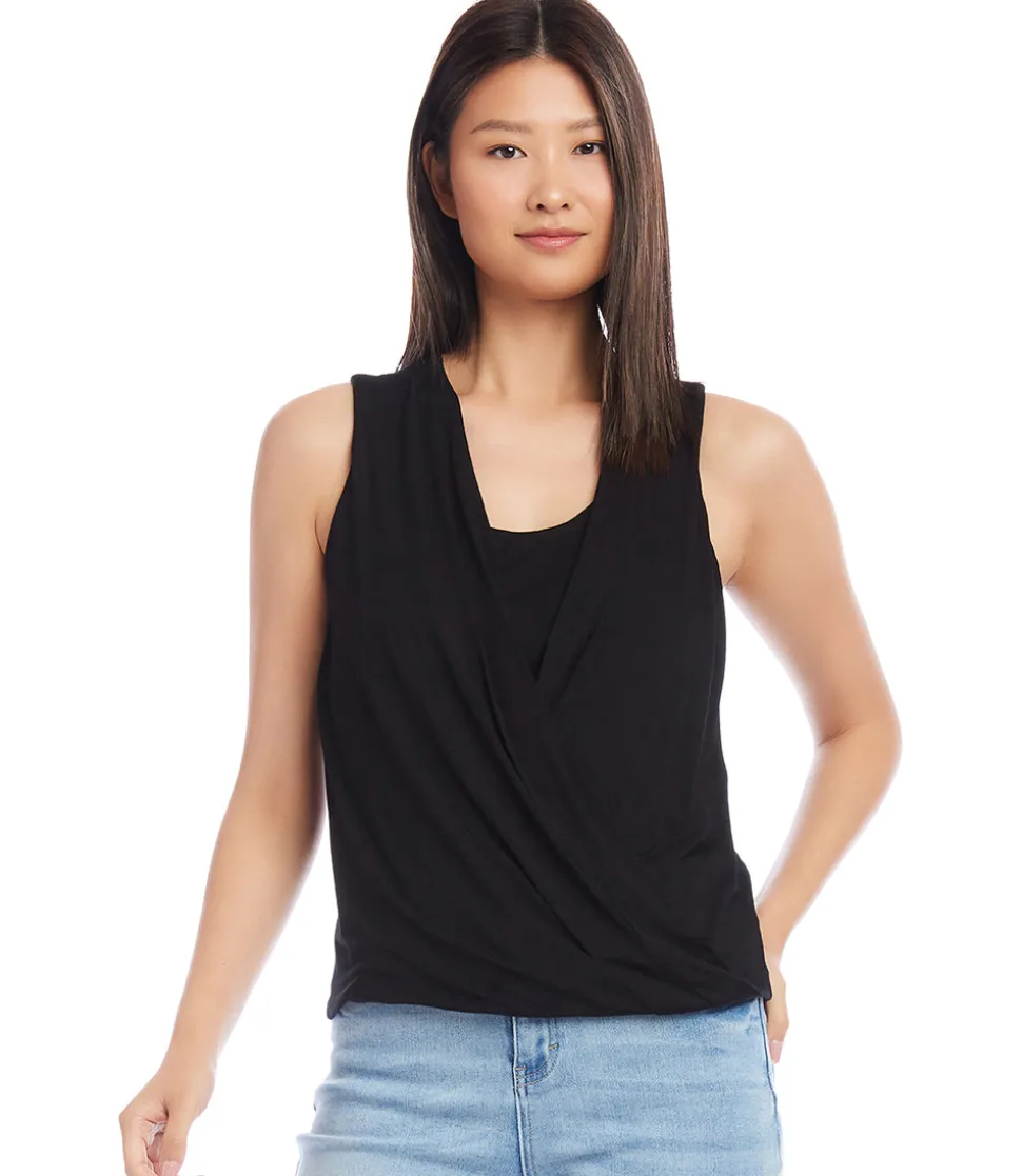 Layered Drape Front Top