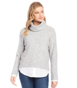 Layered Turtleneck Sweater