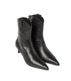 Leather Stiletto Ankle Boots