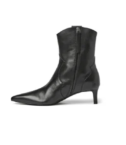 Leather Stiletto Ankle Boots