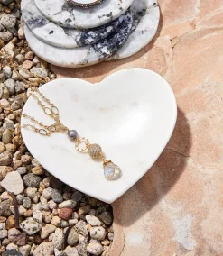 Long Beaded Pearl and Gemstone Necklace