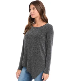 Long Sleeve Asymmetric Hem Top