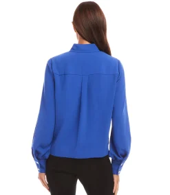Long Sleeve Tie Front Top