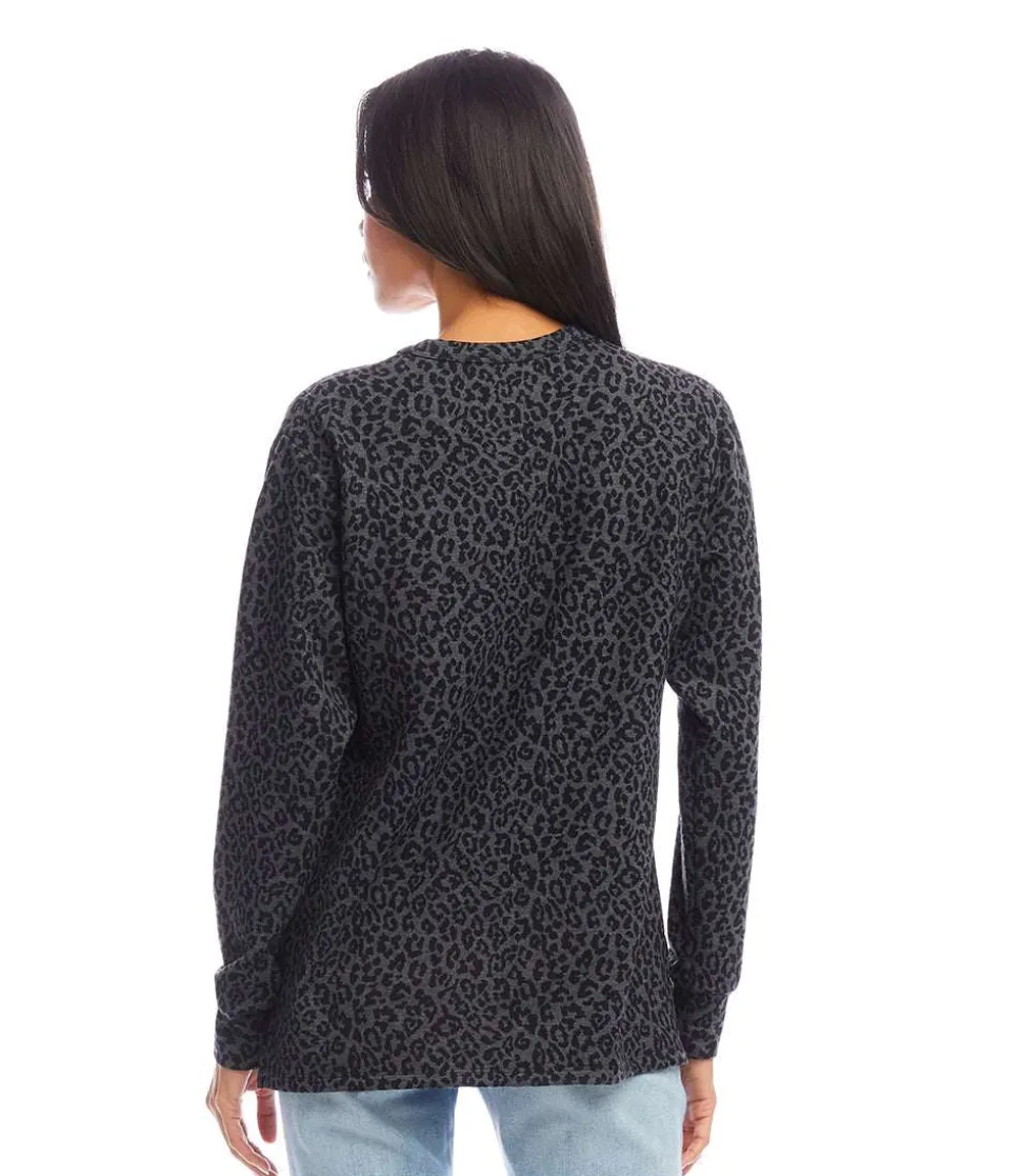 Long Sleeve V-Neck Sweatshirt