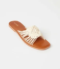 Mahogany Woven Slides