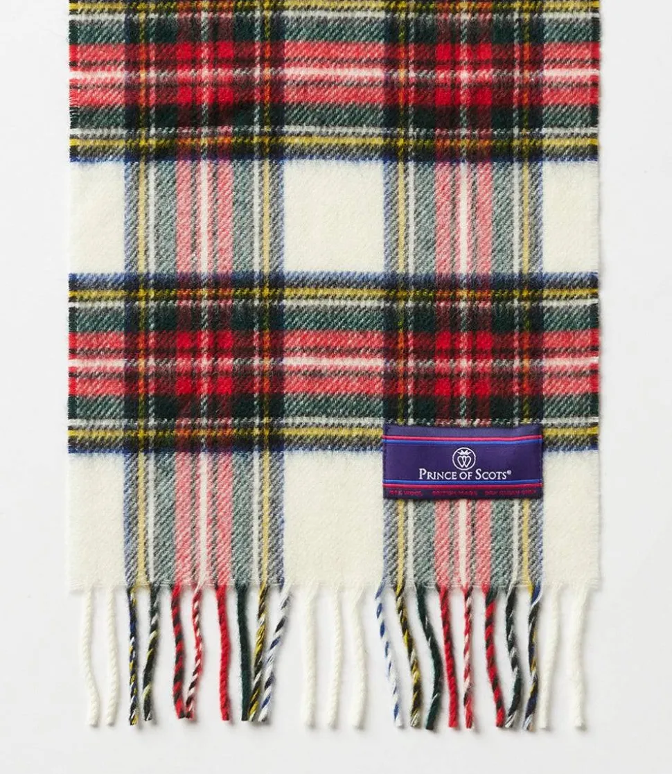Merino Wool Fringed Plaid Scarf