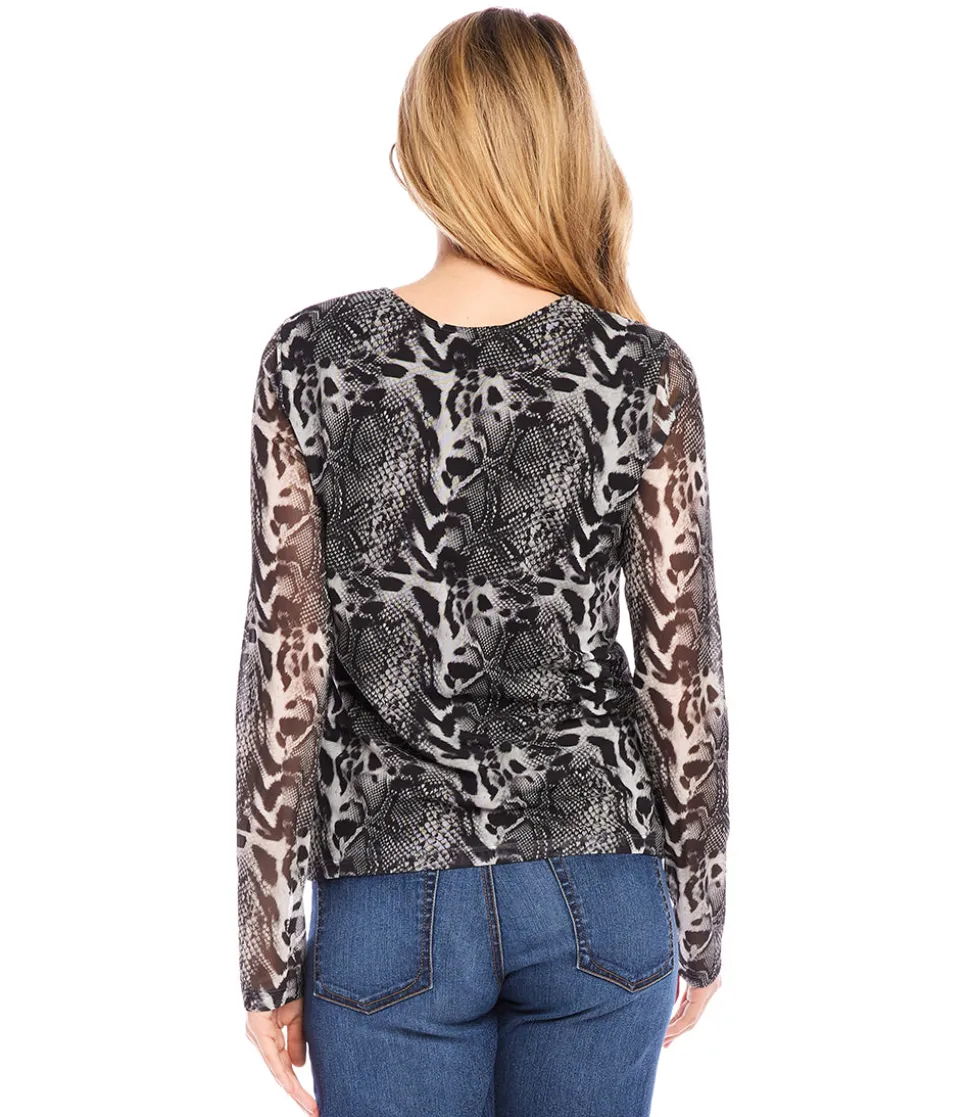Mesh Long Sleeve Top