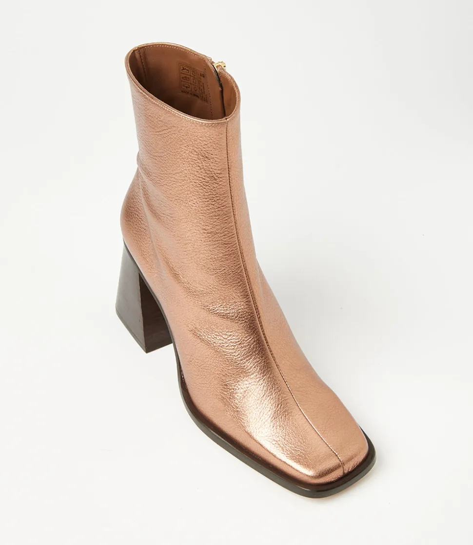 Metallic Leather Boots