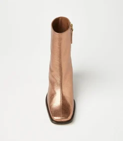 Metallic Leather Boots